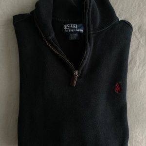 Polo Ralph Lauren Black Quarter-Zip Sweater